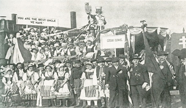 Czech-American Sokols celebrate America (circa 1920s)