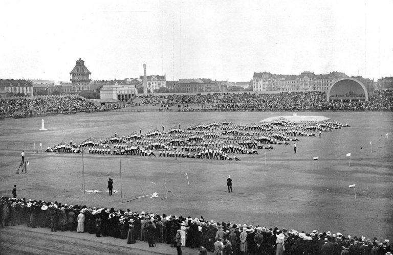 VI All-Sokol Slet in 1912 in Expanded Letná Stadium 120,000 Capacity