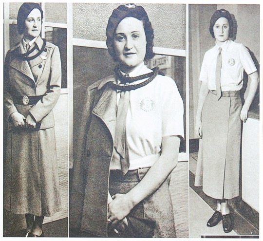 Official women’s dress uniform in 1936.
